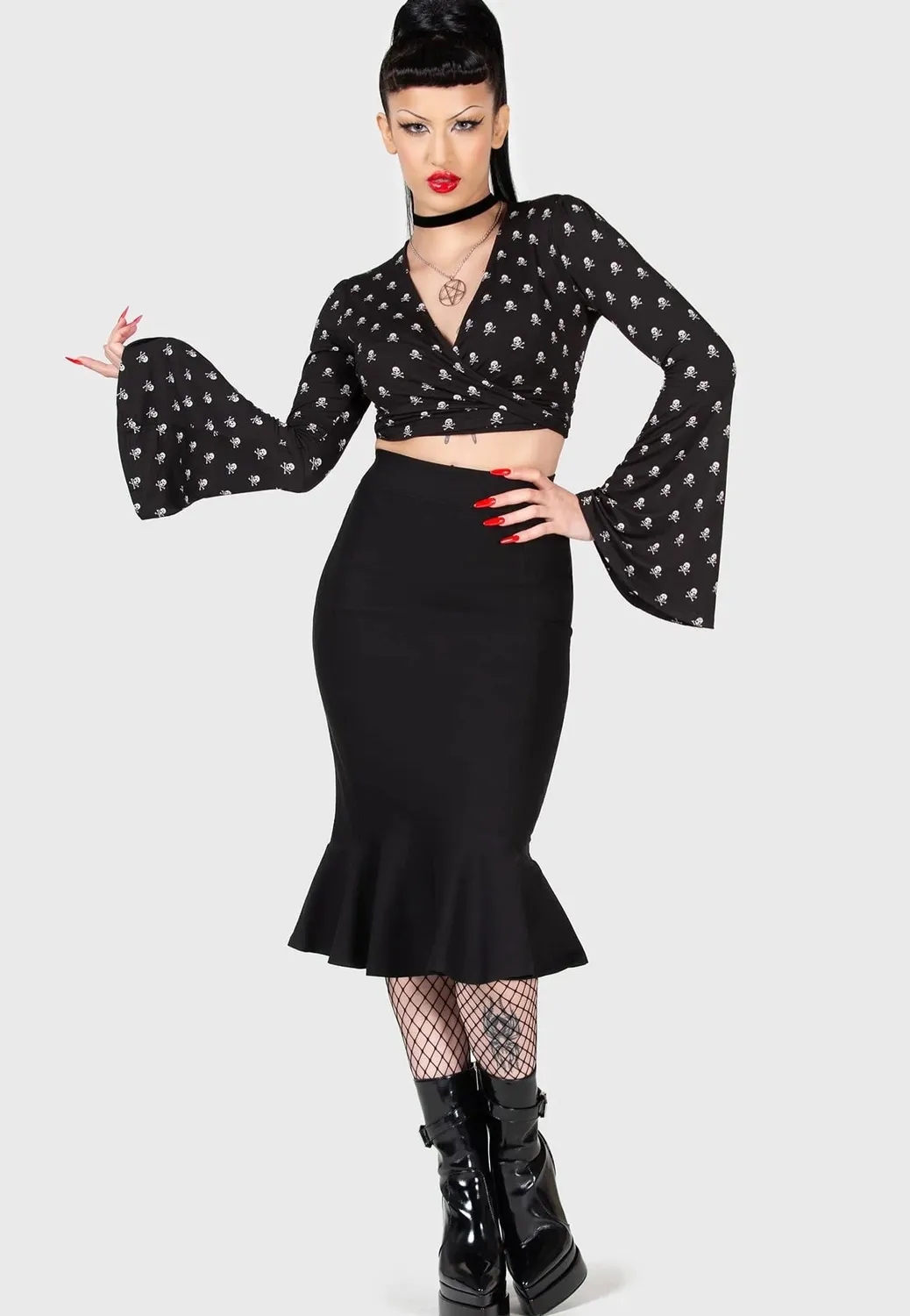 Impericon Betty's Bash Wrap Black Oberteil schwarz