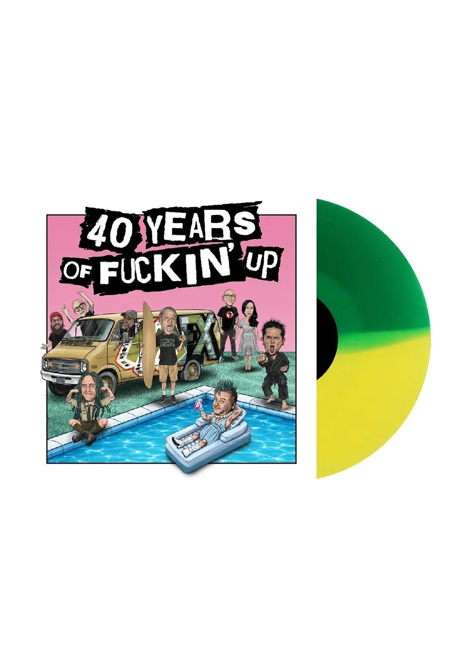 Impericon 40 Years of Fuckin Up Vinyl Green Yellow Split