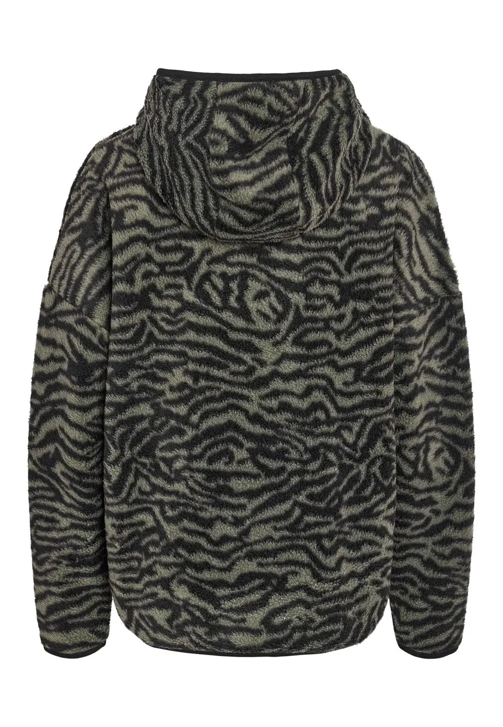 Impericon Cozy Halfway AOP Zip Kalamata/Zebra Sweater grün