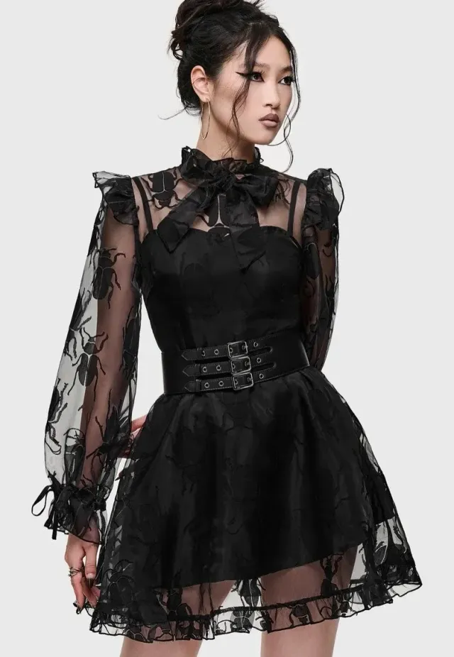 Impericon Insecta Mini Black Kleid schwarz