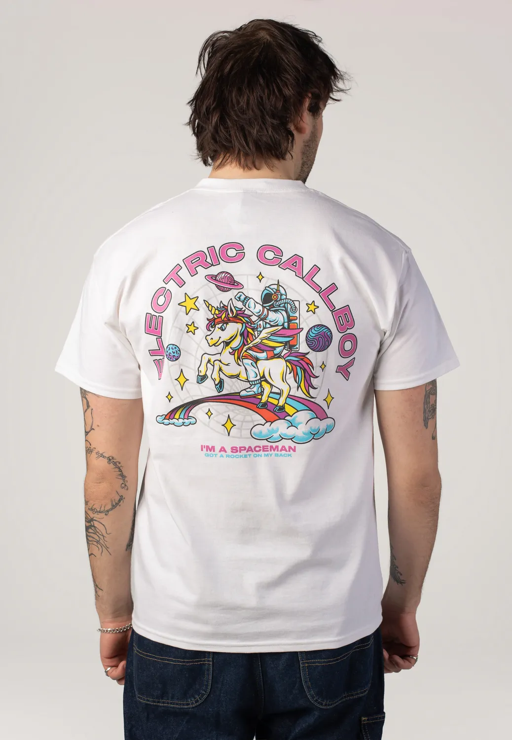Impericon Spaceman Unicorn T-Shirt weiß Unisex