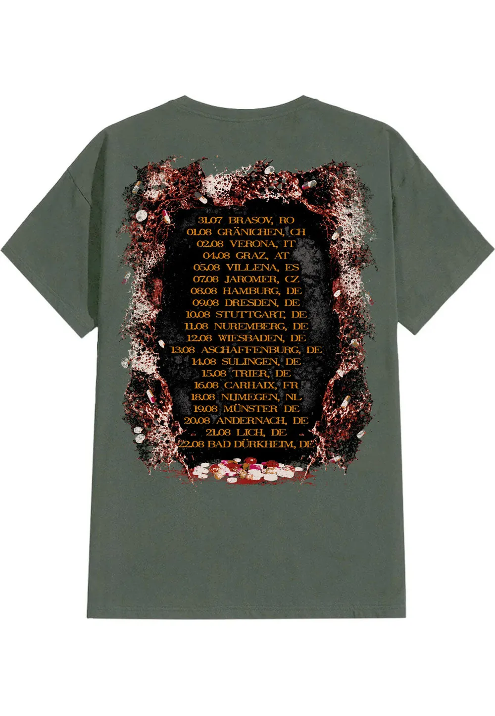 Impericon Summer Tour 2026 Military Green T-Shirt grün