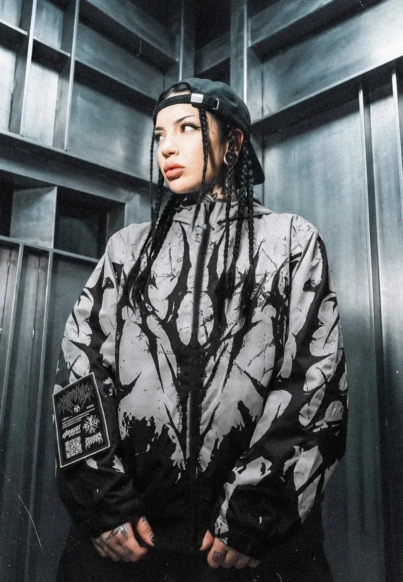 Impericon Chrome Scars 3M Reflective Windbreaker Black White