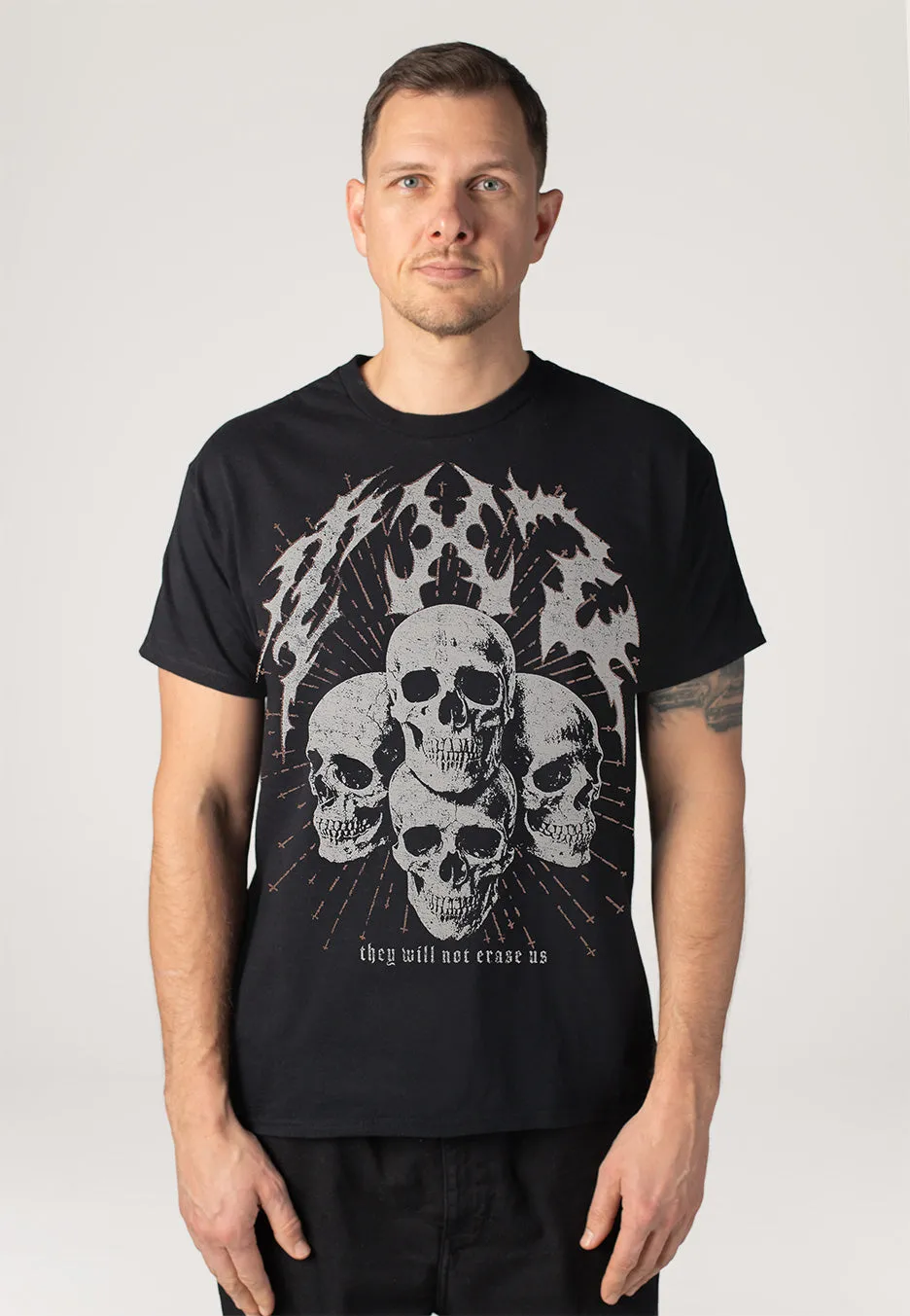 Impericon Skull T-Shirt Schwarz Unisex Metalcore