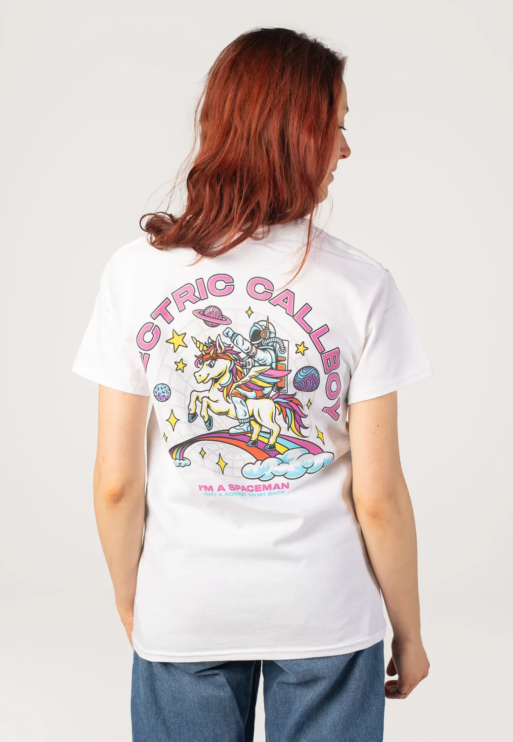 Impericon Spaceman Unicorn T-Shirt weiß Unisex