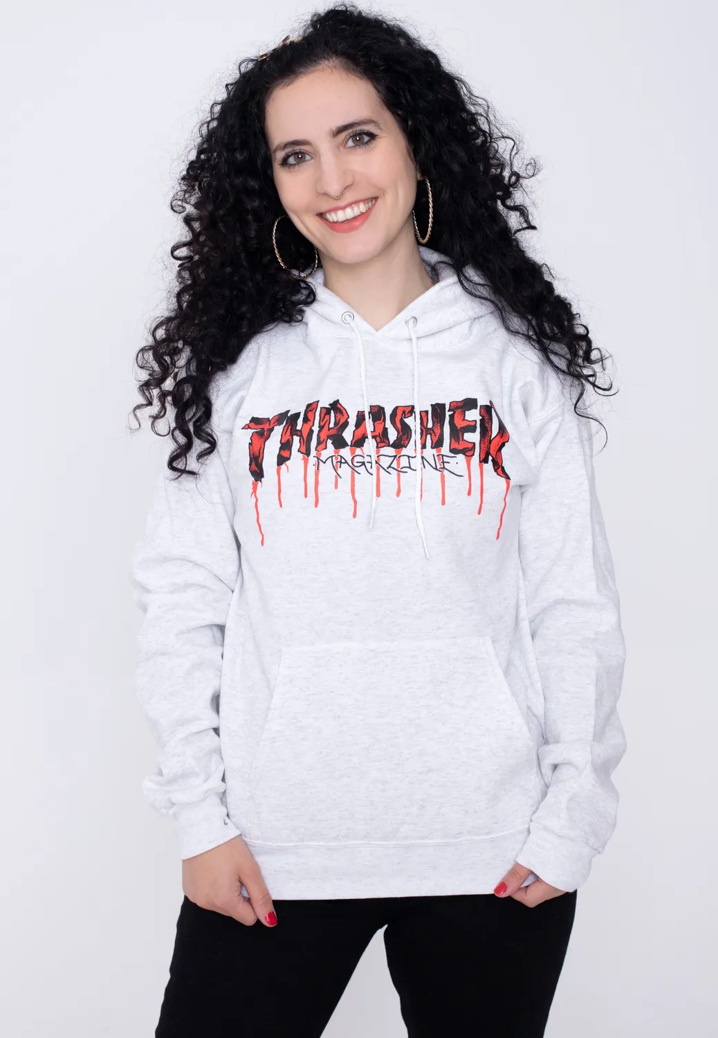 Impericon Blood Drip Ash Hoodie Grau