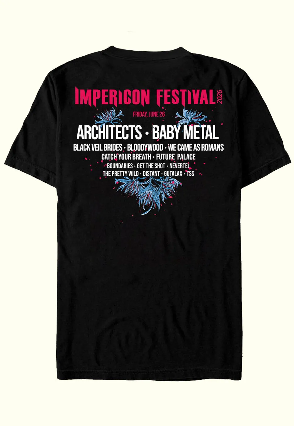 Impericon Line Up Friday 2026 T-Shirt schwarz Jersey