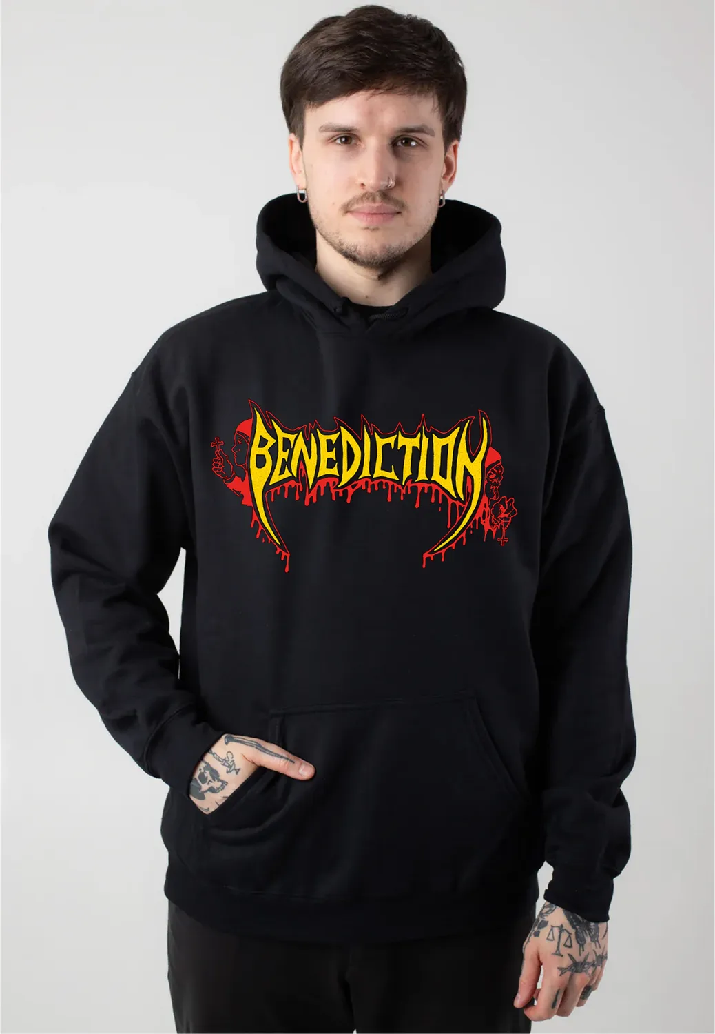 Impericon Scriptures Hoodie schwarz S bis 3XL