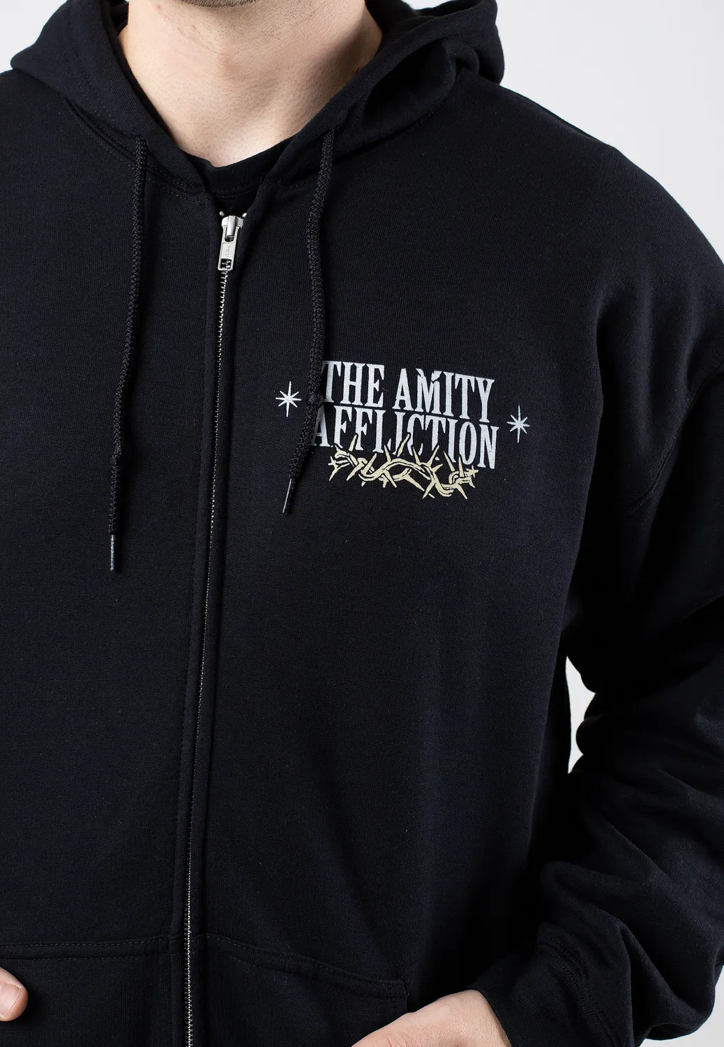 Skull Crown Zipper schwarz L Metalcore