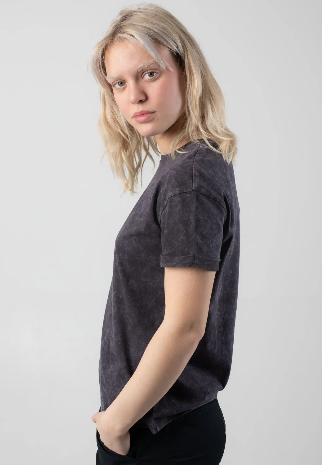 Impericon Brandy Washed Obsidian T-Shirt grau