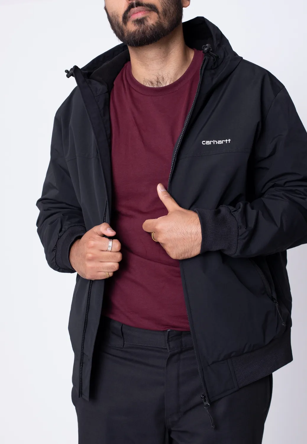 Impericon Hooded Sail Jacke schwarz-weiß Nylon