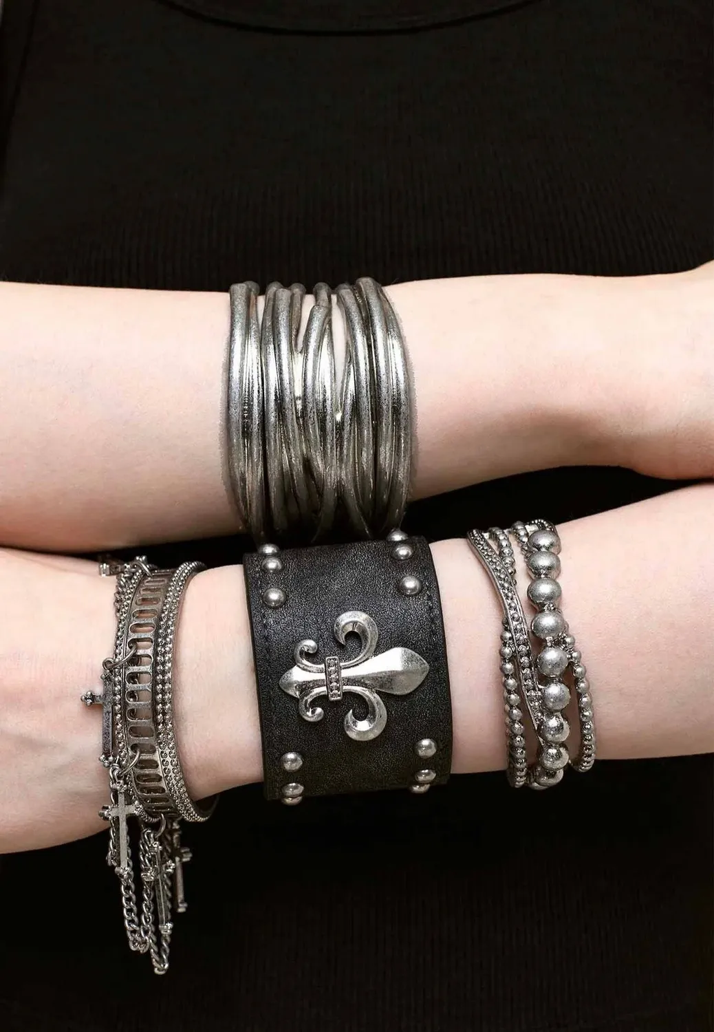 Impericon Craven Silver Armband Set silber Onesize