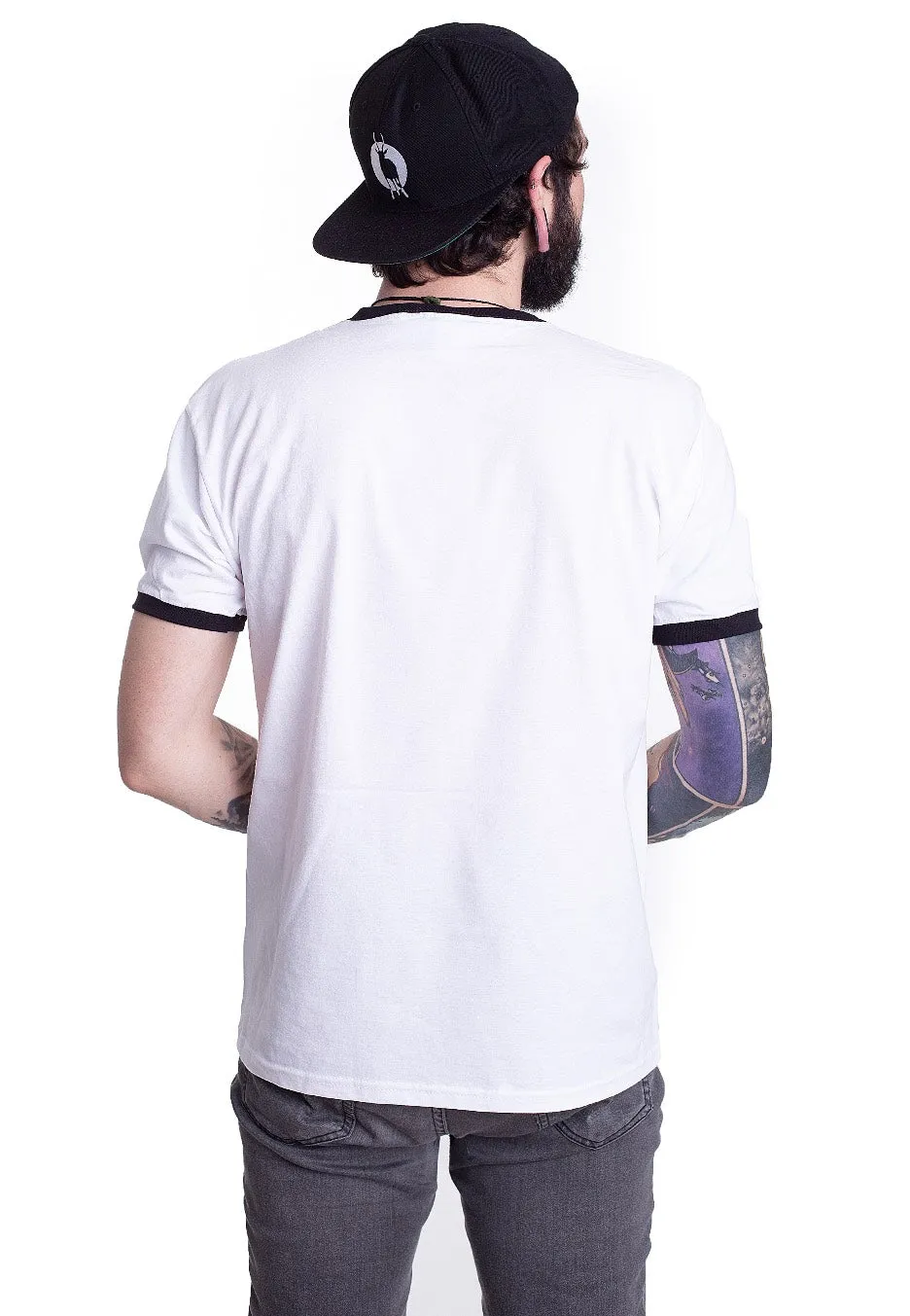 Impericon Circle Ringer White/Black T-Shirt weiß