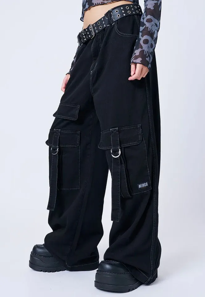 Impericon Tyra Black Utility Pockets Hose schwarz
