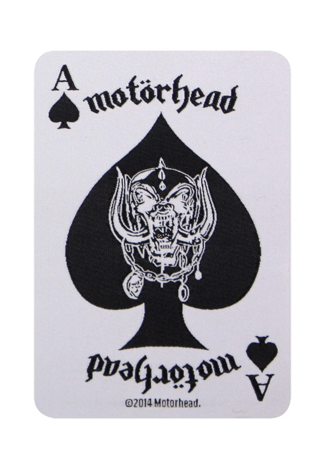 Impericon Ace Of Spades Card Aufnäher weiß Onesize