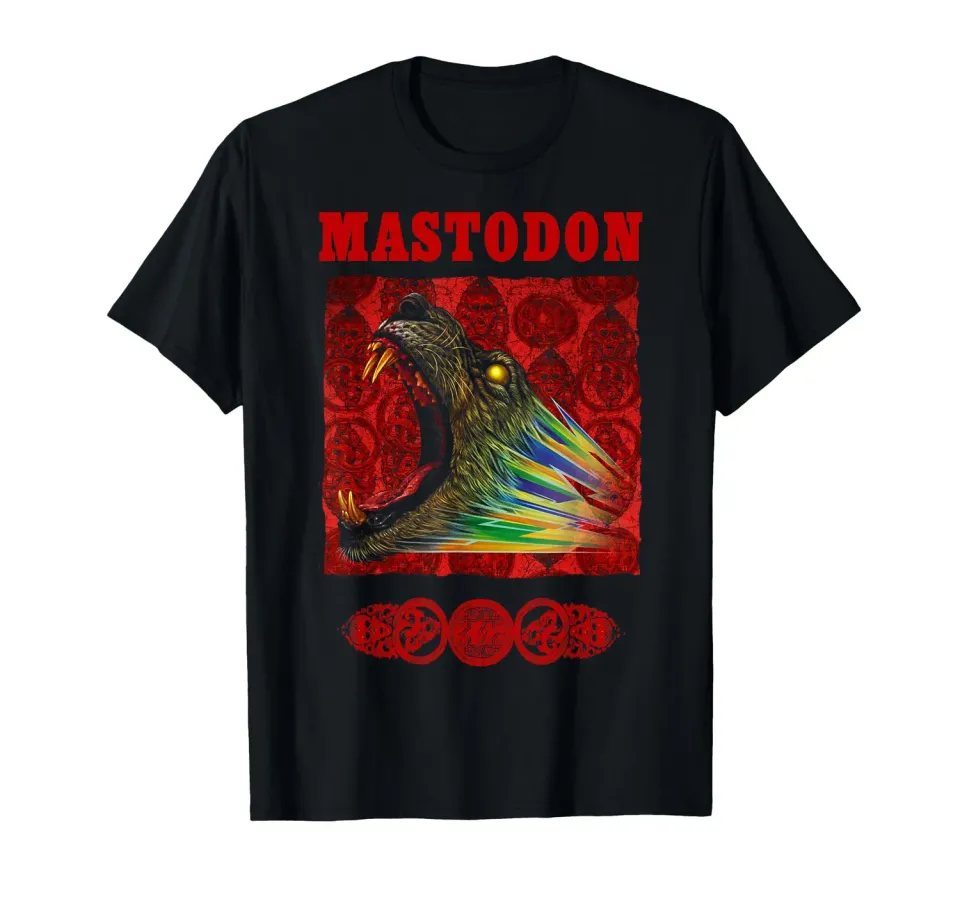 Mastodon Rainbow Lion T-Shirt Herren schwarz L