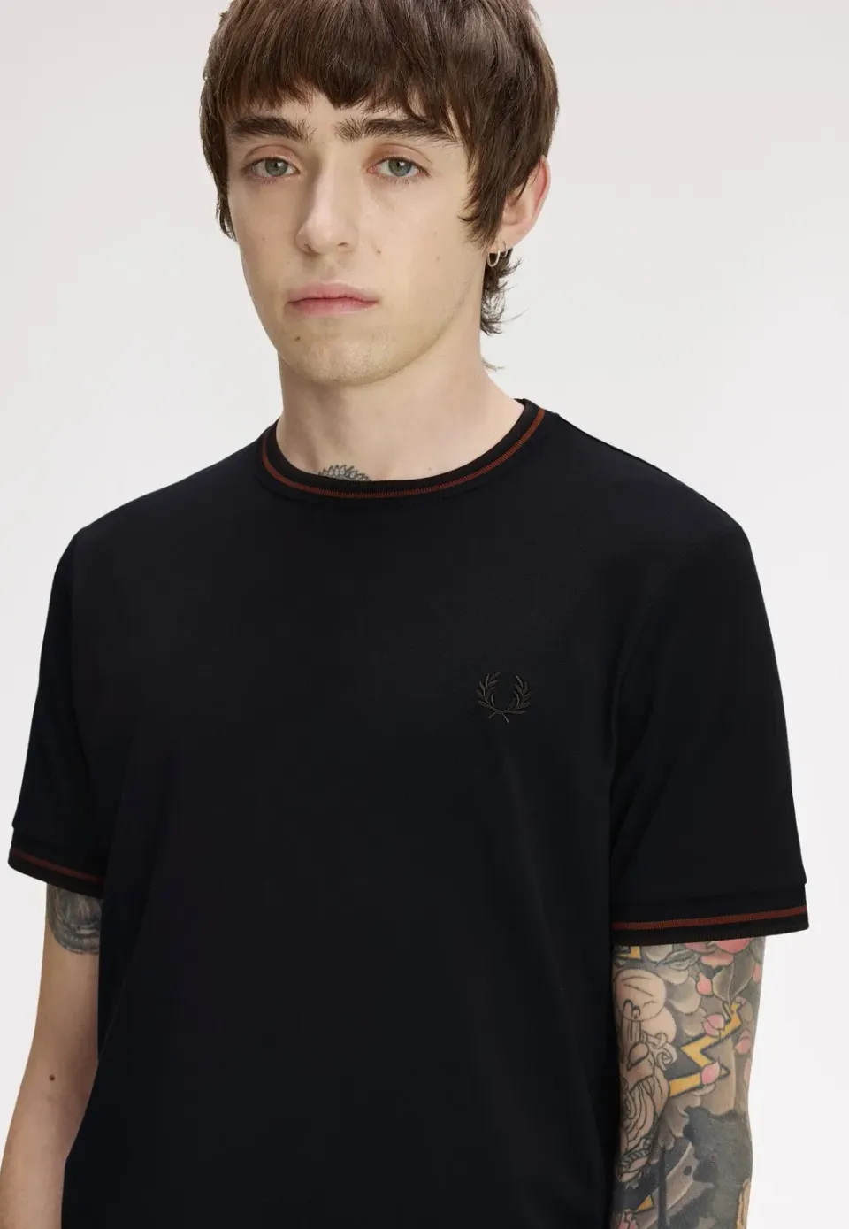 Impericon Twin Tipped Navy/Brandy/Rich Brown T-Shirt Navy