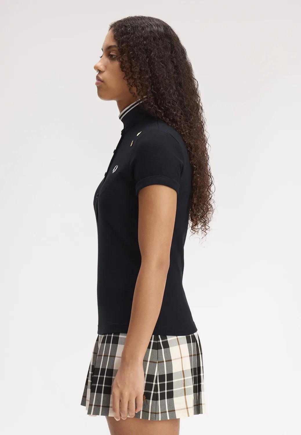 Impericon Tipped Polo Schwarz Baumwolle Shortsleeve