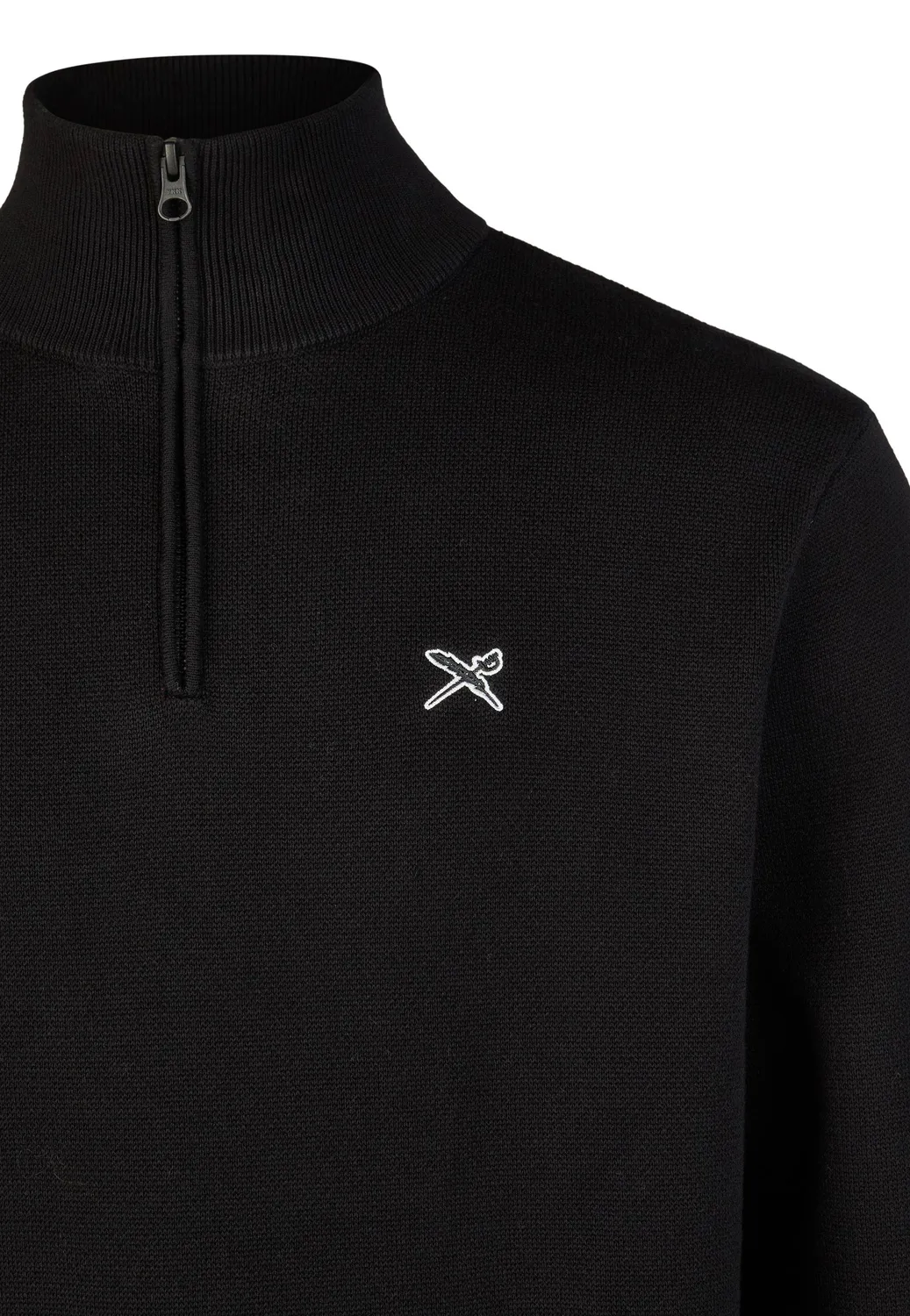 Impericon Heavy Flag Knit Troyer Pullover Schwarz Vegan