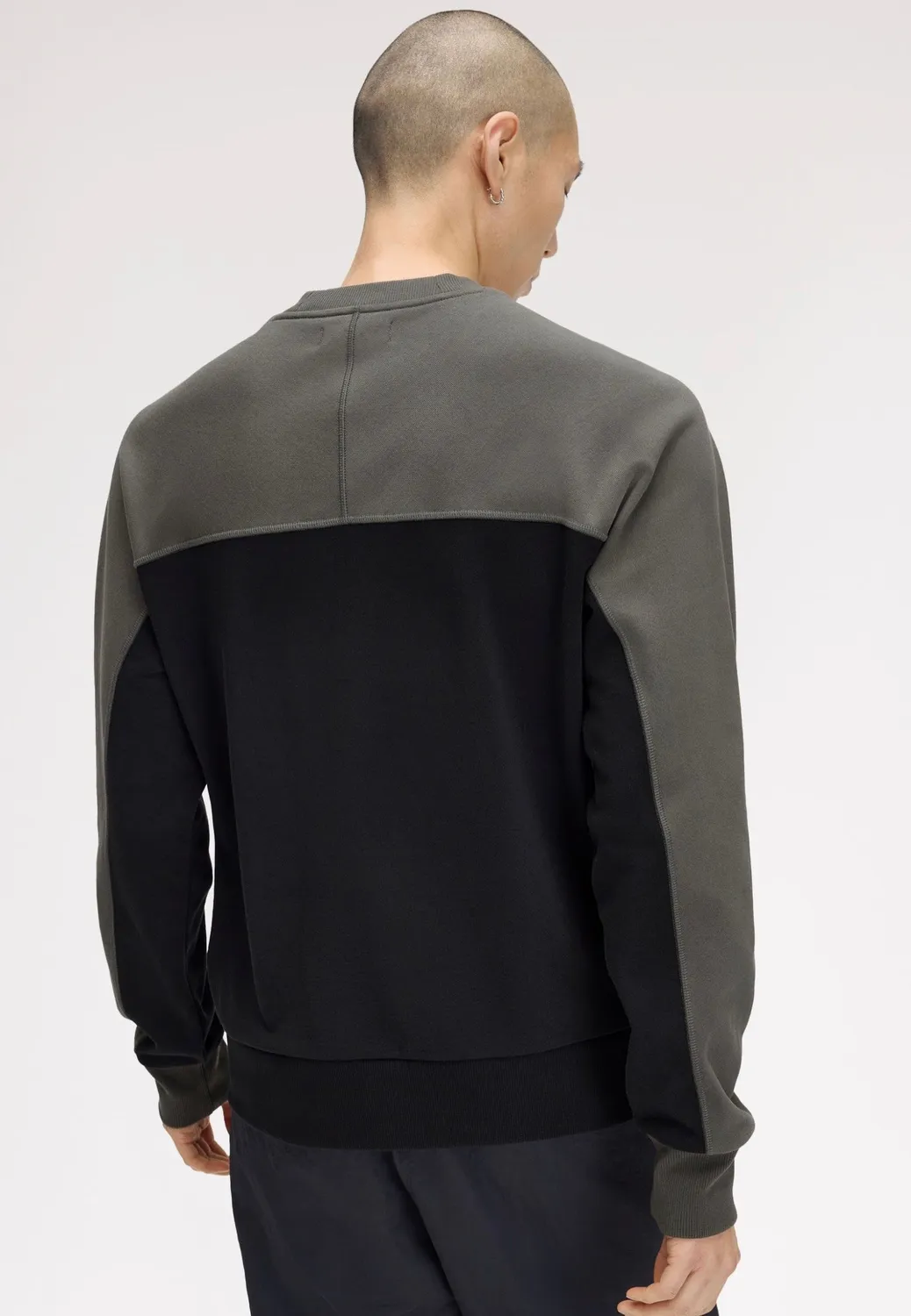 Colour Block Black Sweater schwarz Streetwear