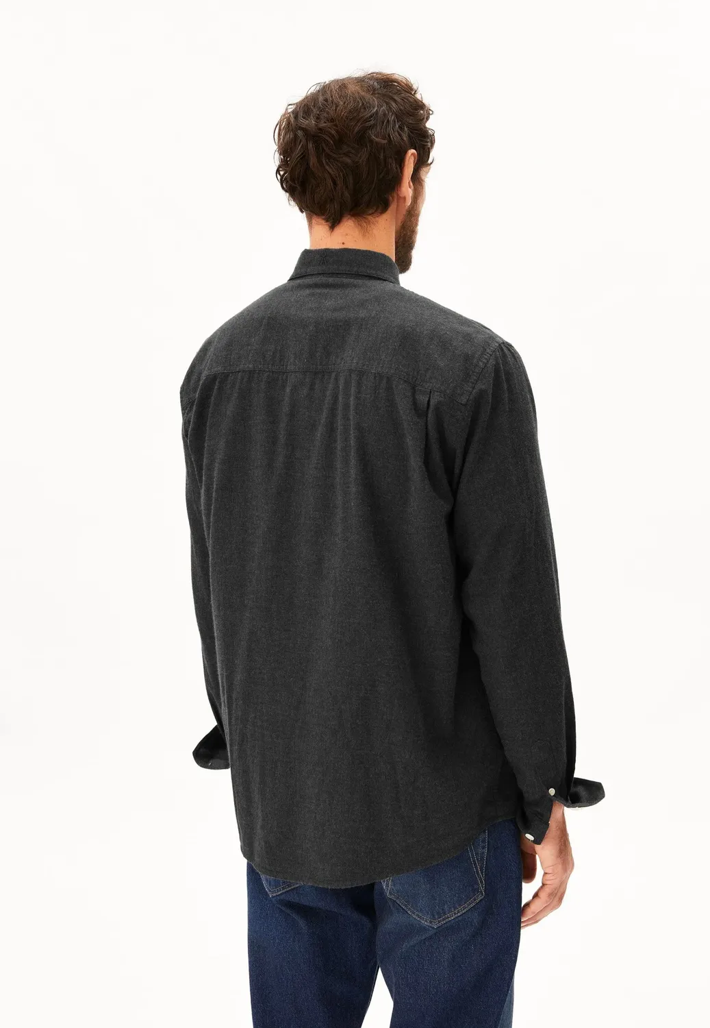 Impericon Araamo Flannel Hemd Anthrazit Melange vegan