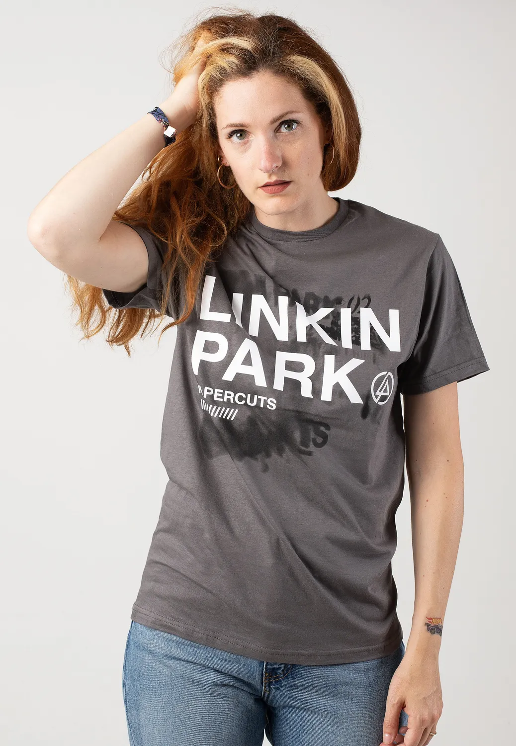 Impericon Papercuts Charcoal T-Shirt grau S–XXL