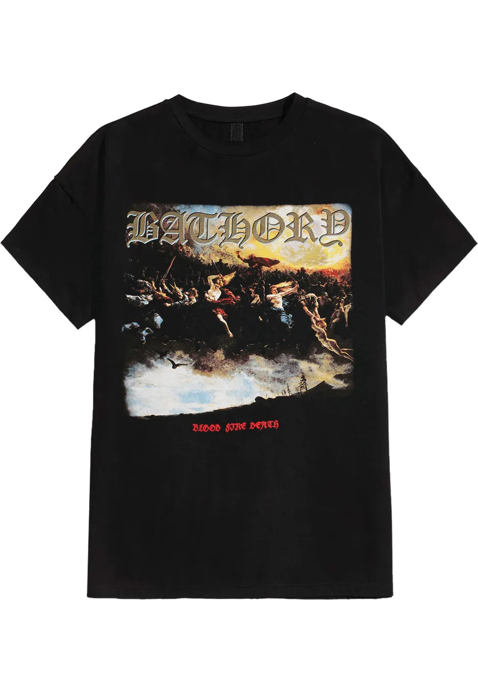 Impericon Blood Fire Death Black T-Shirt Unisex
