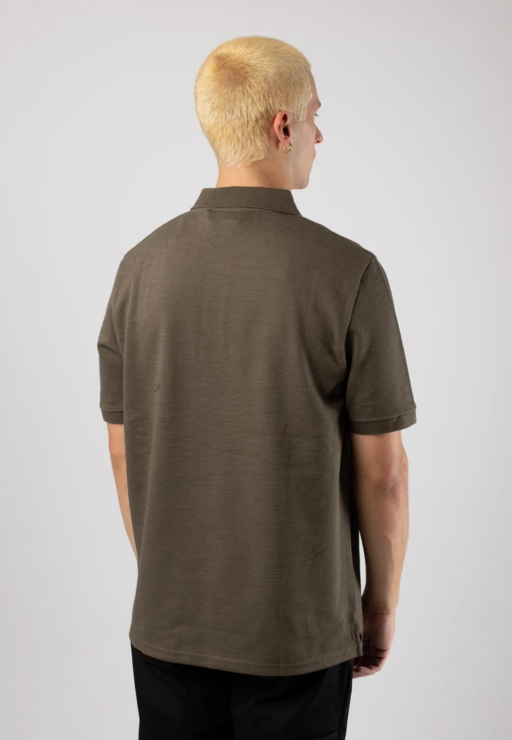 Impericon Chunky Slub Olive Polo Baumwolle