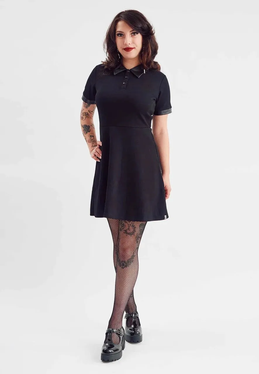 Impericon Polo Skater Black Mini-Kleid Gothic