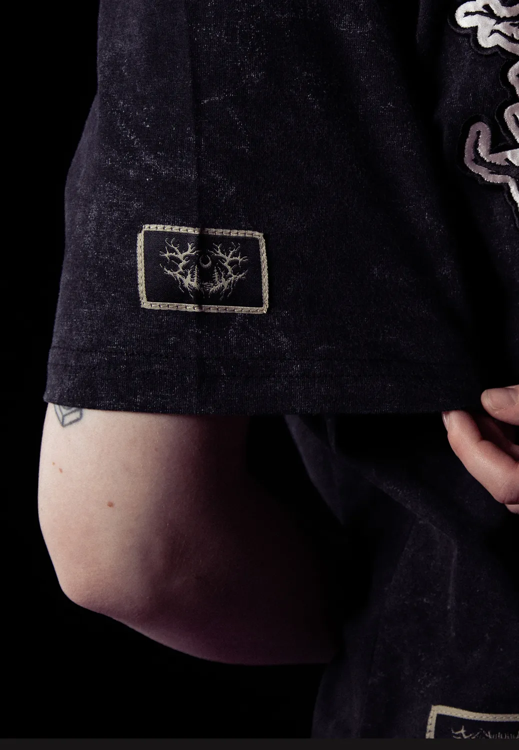 Impericon Logo Acid Wash Premium T-Shirt schwarz