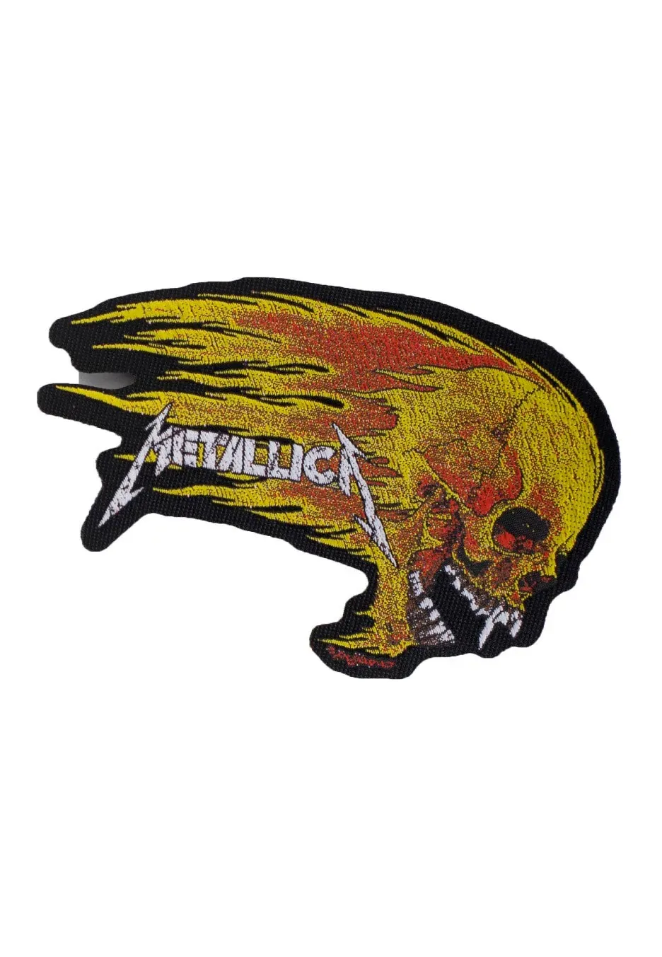 Impericon Flaming Skull Cut Out Aufnäher gelb
