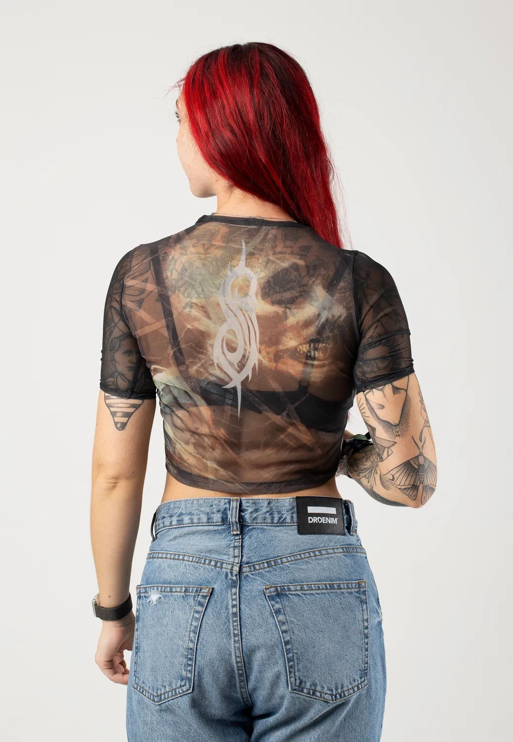 Impericon TESF Profile Cropped Mesh Girly schwarz S-XXL