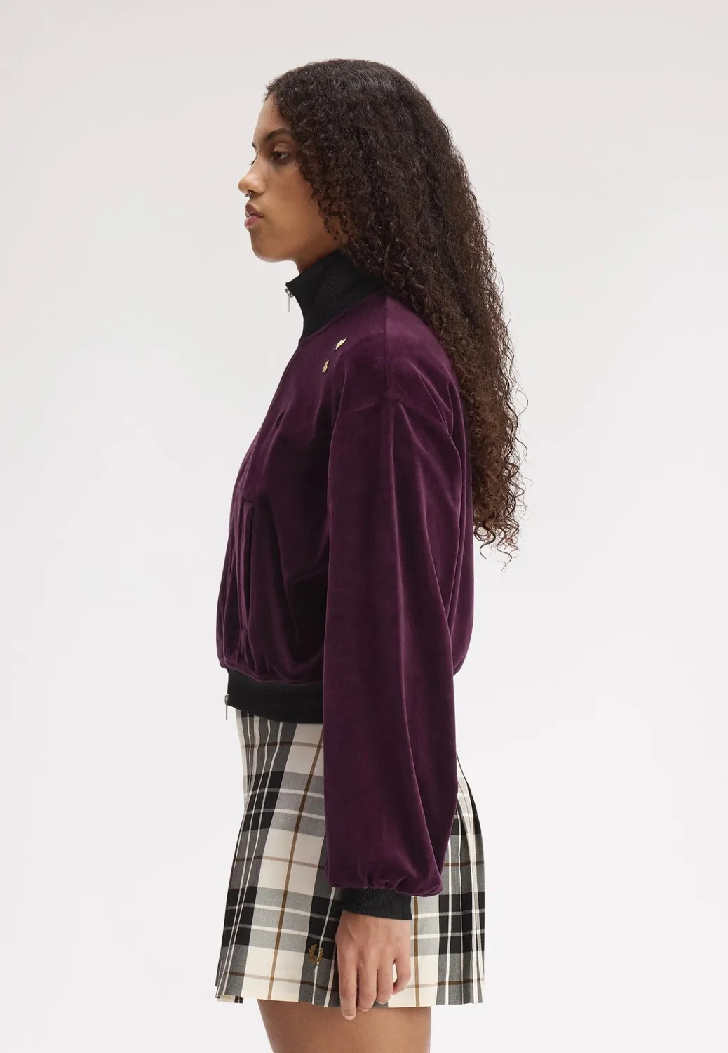 Impericon Velour Track Plum Jacke lila Damen