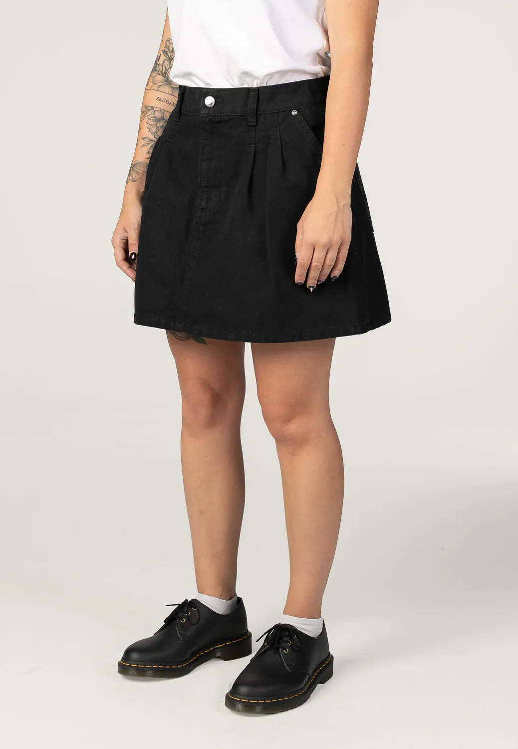 Impericon Billie Single Knee Rock Stone Washed schwarz Canvas