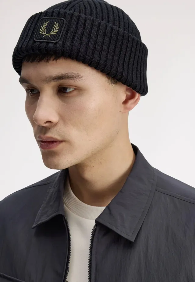 Impericon Cotton Ribbed Beanie Mütze Schwarz Onesize