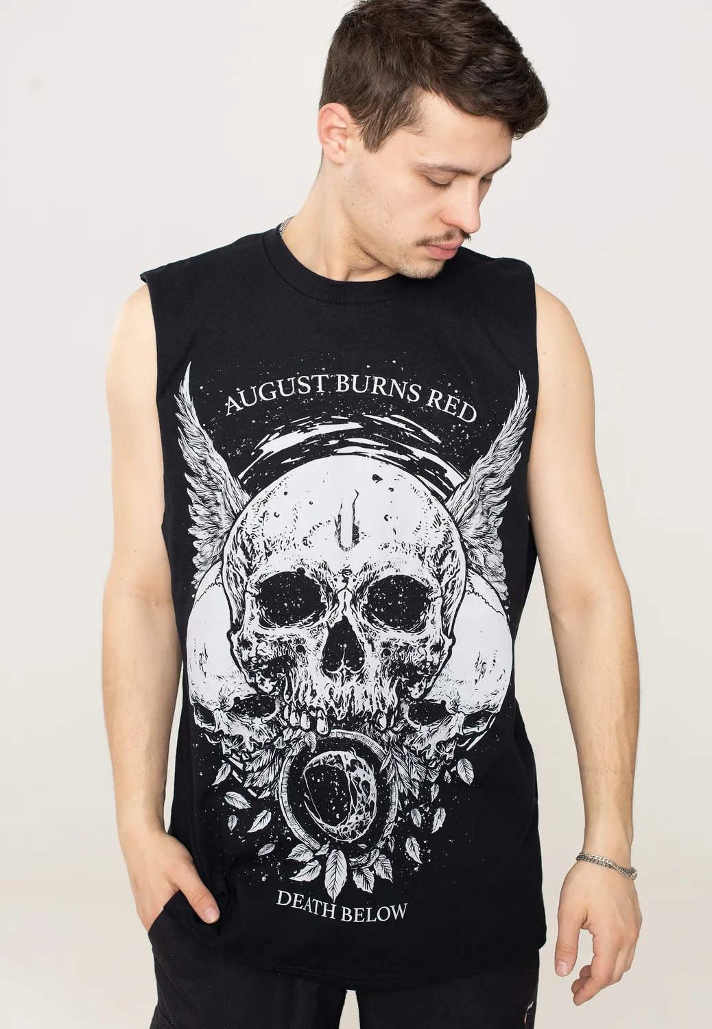 Impericon Death Below Winged Skull Tank-Top schwarz
