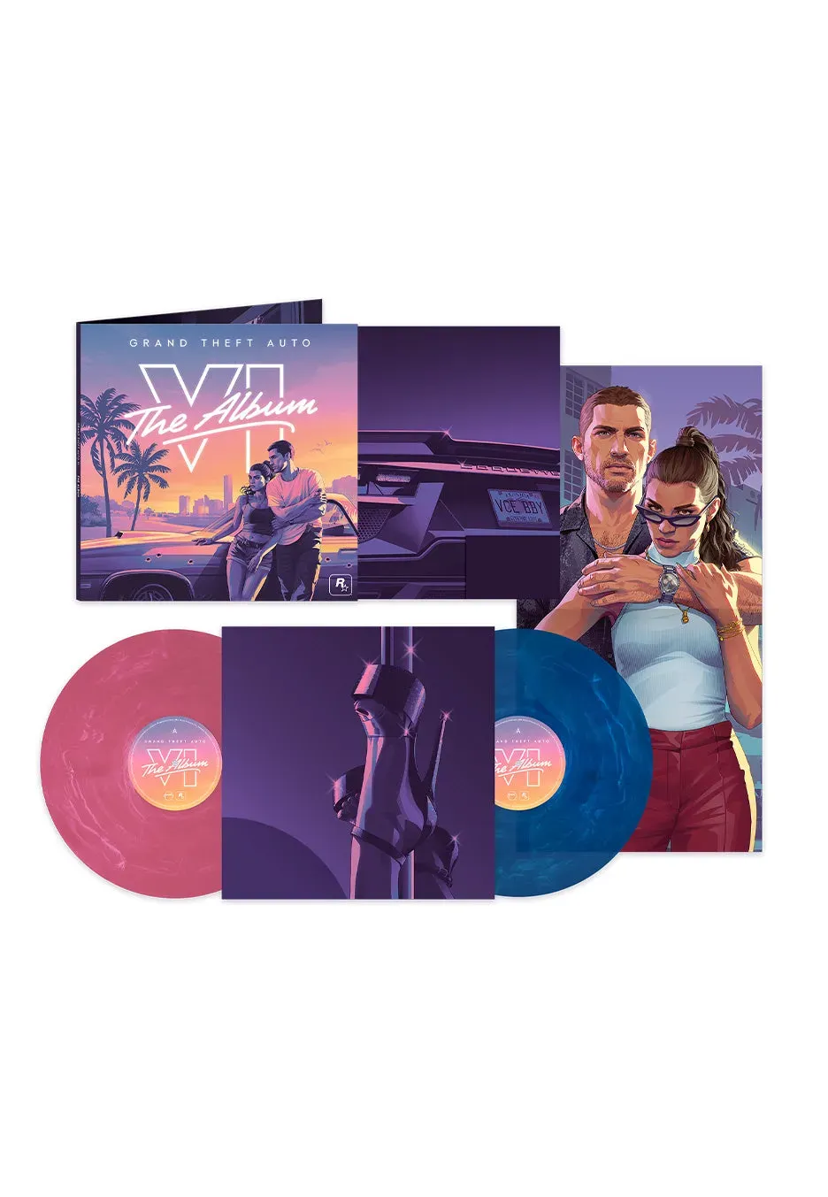 Grand Theft Auto VI The Album Pink Blue Marbled 2LP