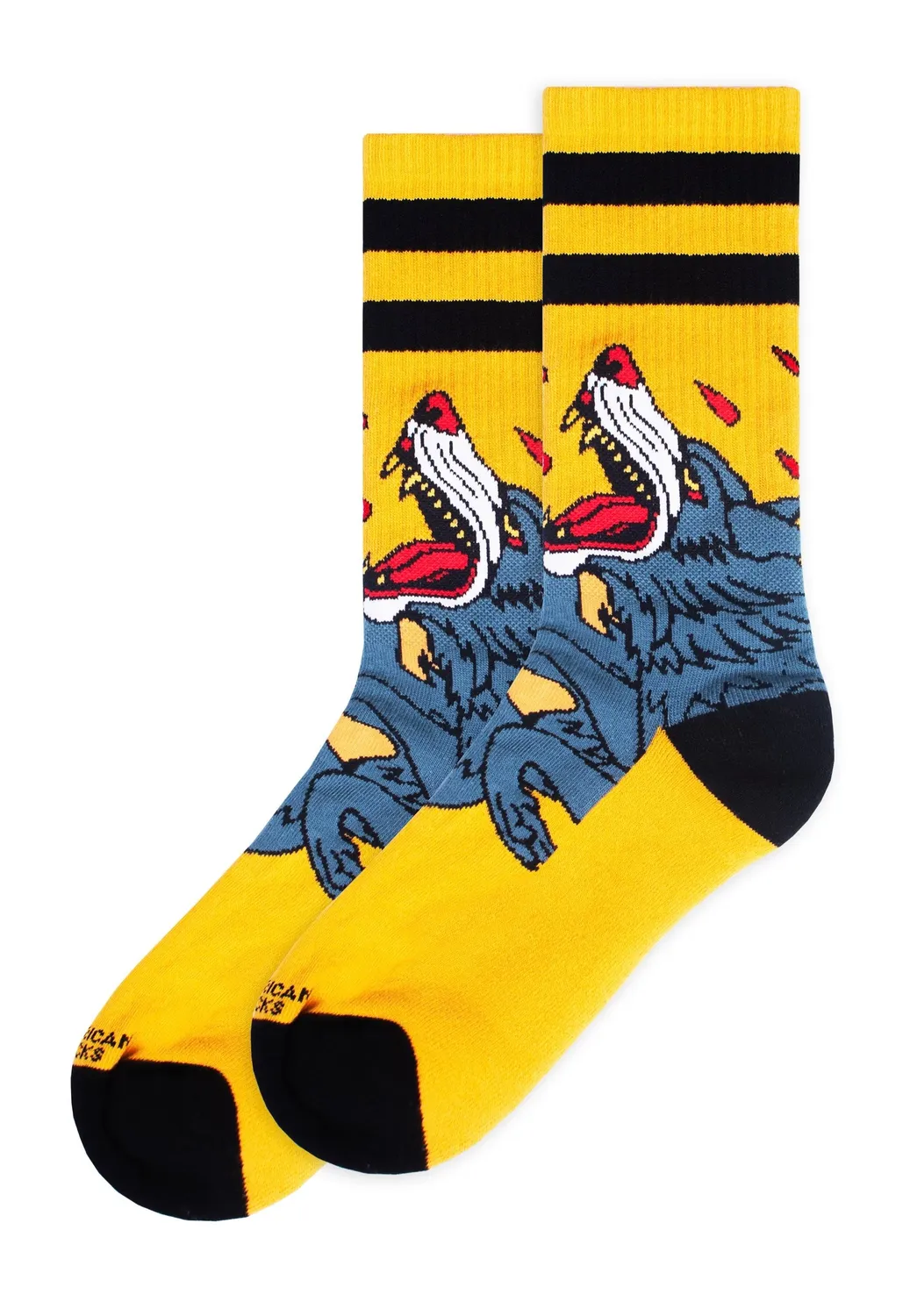 Impericon Wolfpack Mid High Socken gelb Onesize vegan