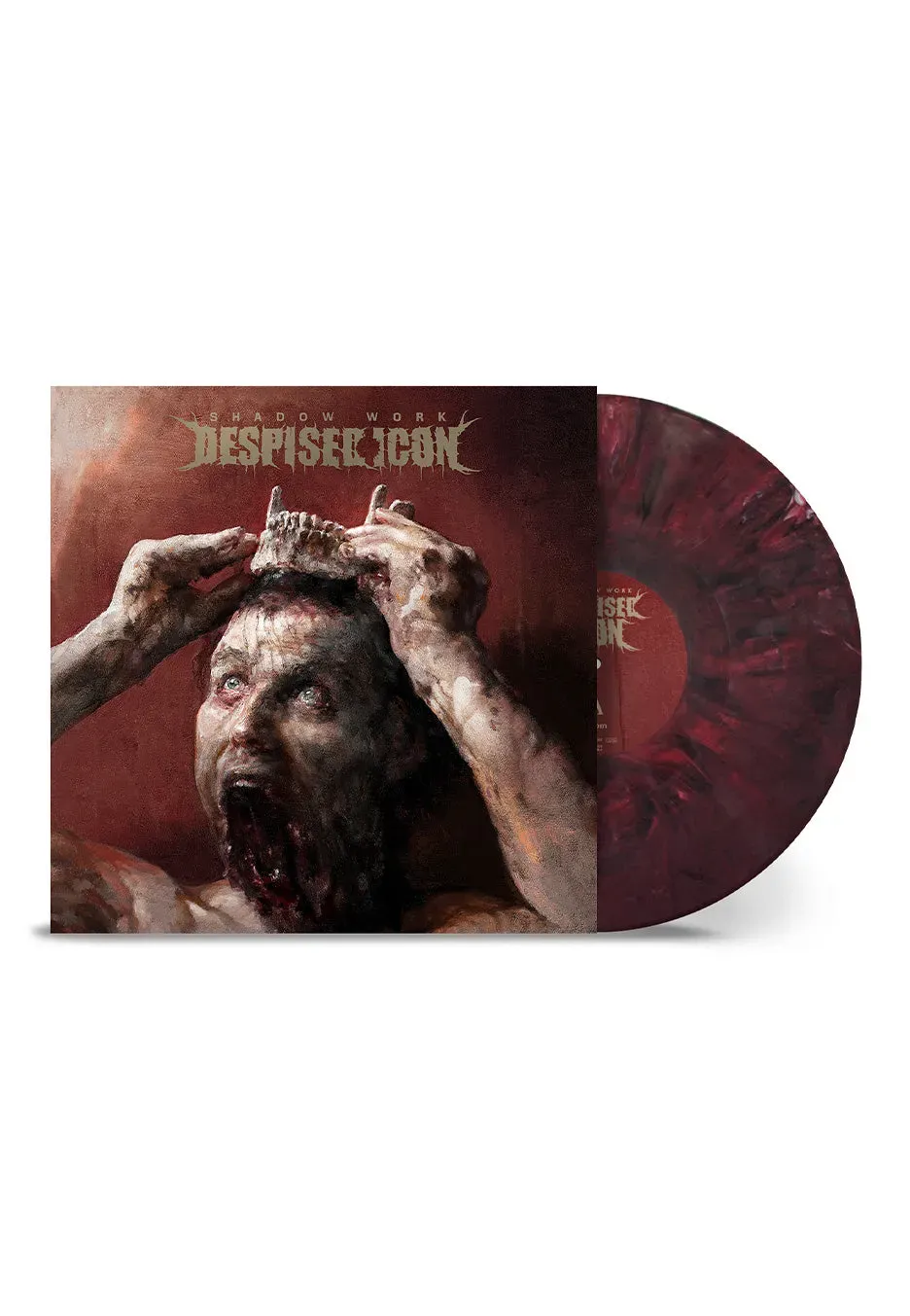 Impericon Shadow Work Vinyl Rot Schwarz Weiß marmoriert
