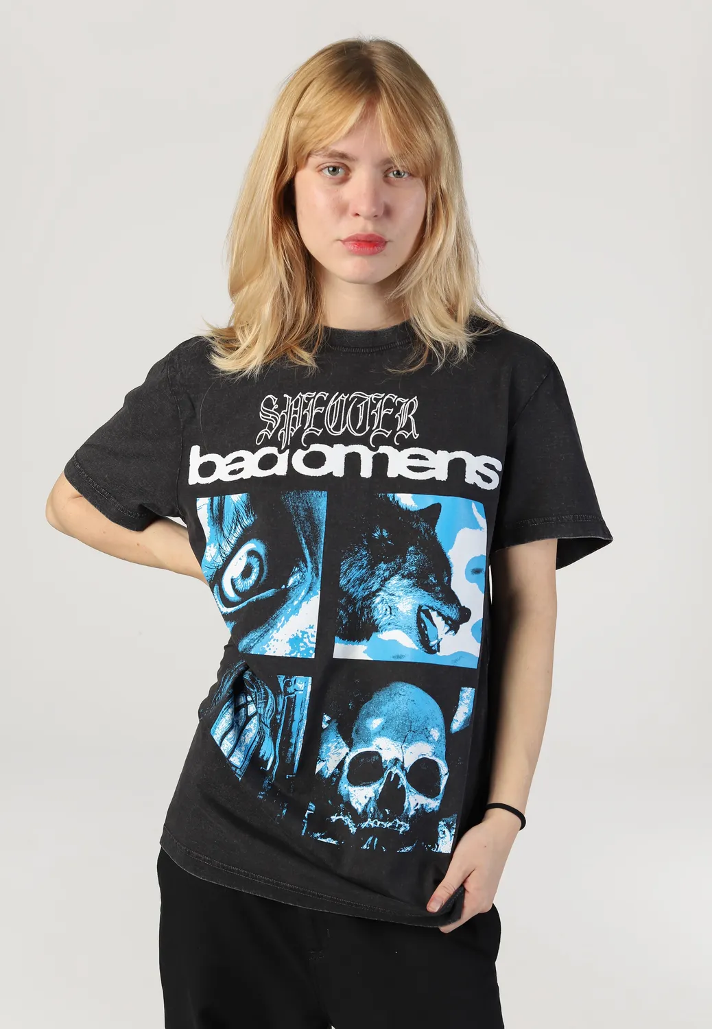 Impericon Specter Collage Washed T-Shirt schwarz