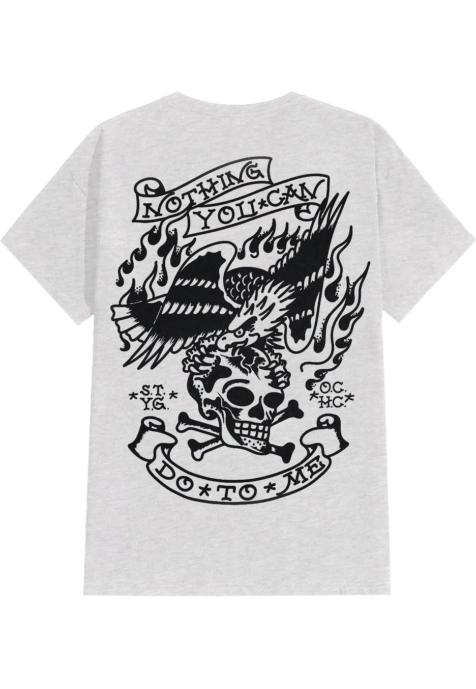 Impericon Eagle Nothing Tattoo T-Shirt ash grey