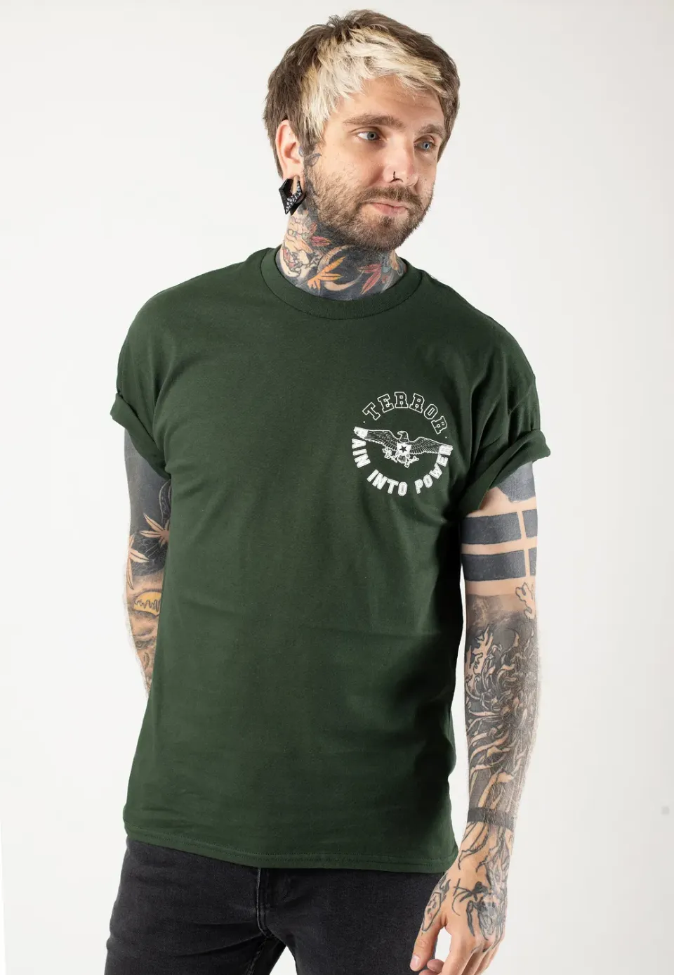 Impericon Pain Into Power T-Shirt forest green