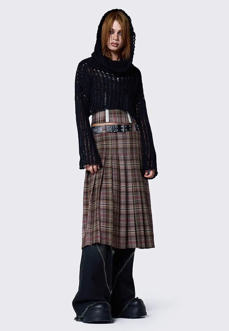 Impericon Dexie Hooded Crop Pullover Schwarz