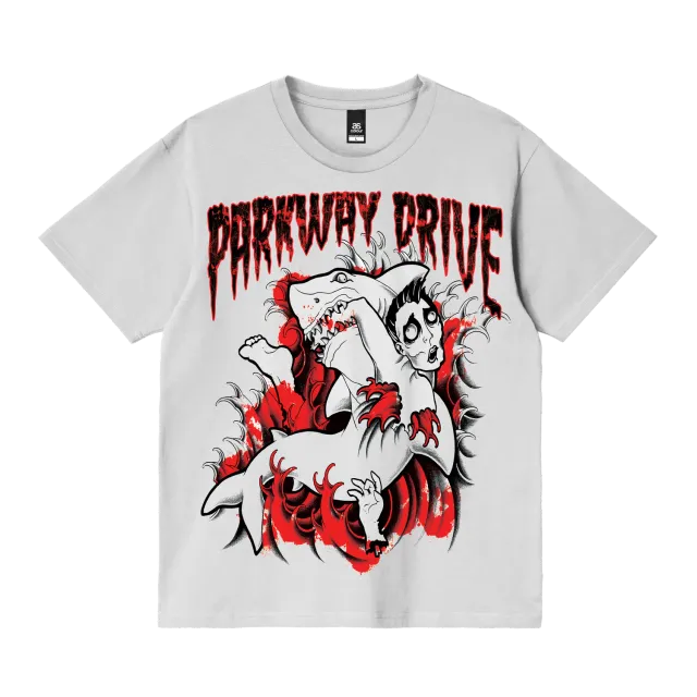 Parkway Drive There's Blood In The Water T-Shirt weiß Baumwolle