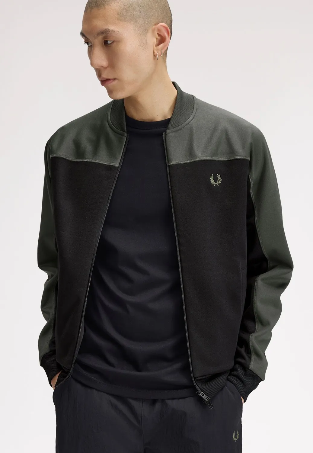 Impericon Colour Block Track Field Green Trainingsjacke grün