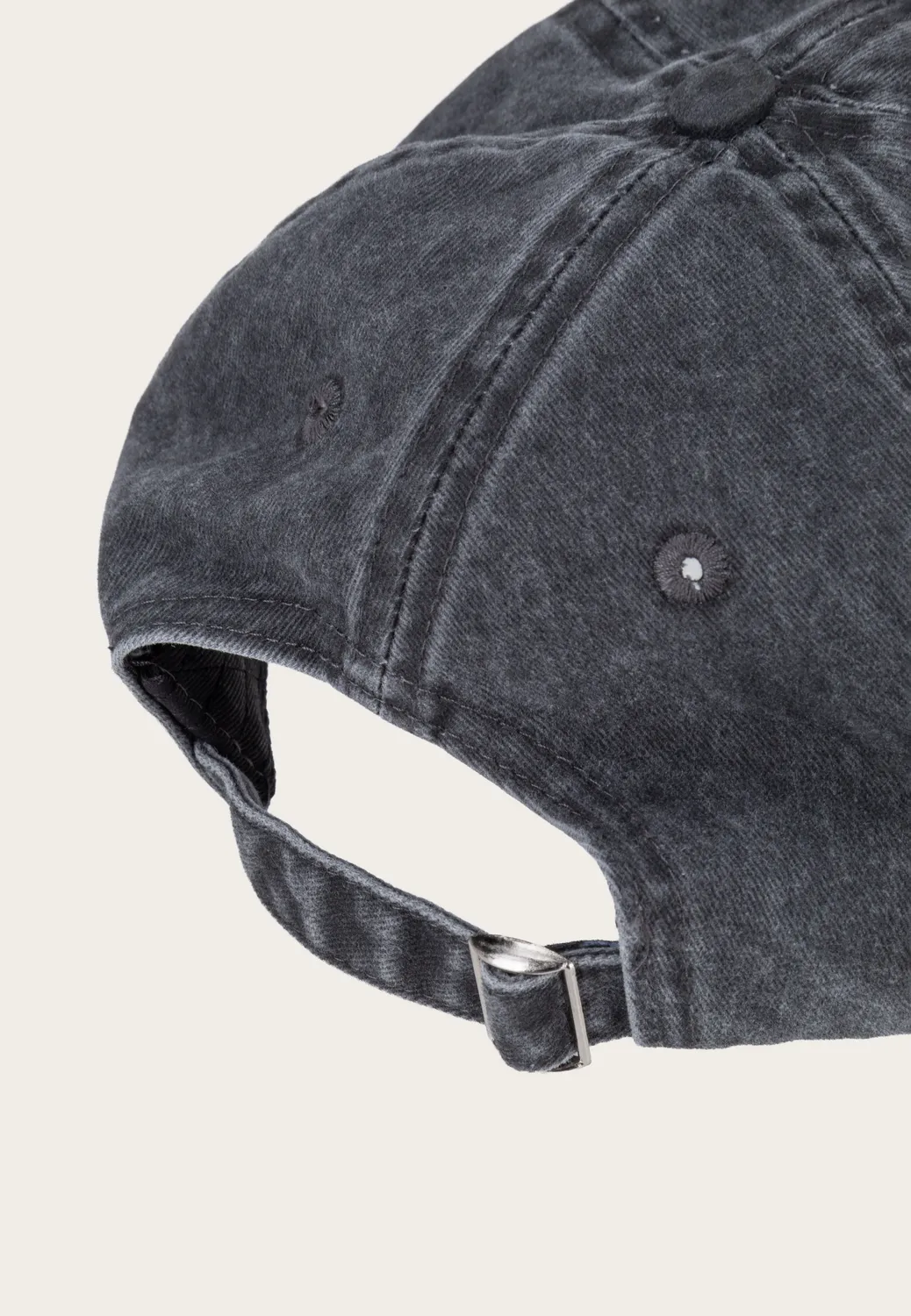 Ghost Ghost Logo Acid Washed 5-Panel Cap Schwarz Onesize