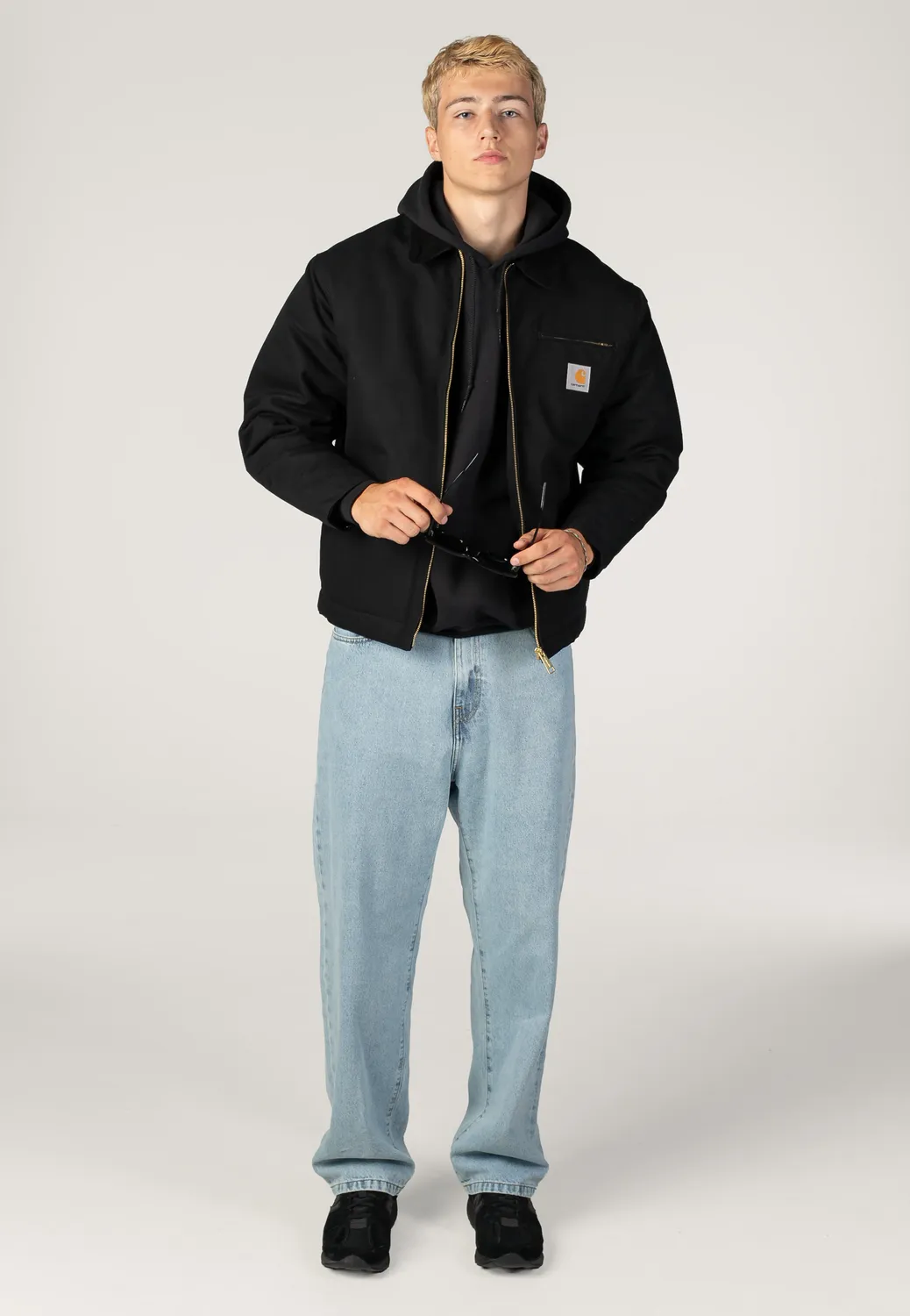 OG Detroit Rigid Black/Black Jacke Canvas schwarz