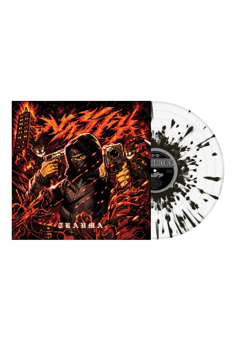 Nasty Trauma Splatter Vinyl Ultra Clear Black Ice limitiert