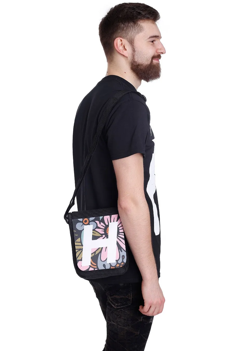 Flower H Small Messenger Tasche Onesize schwarz