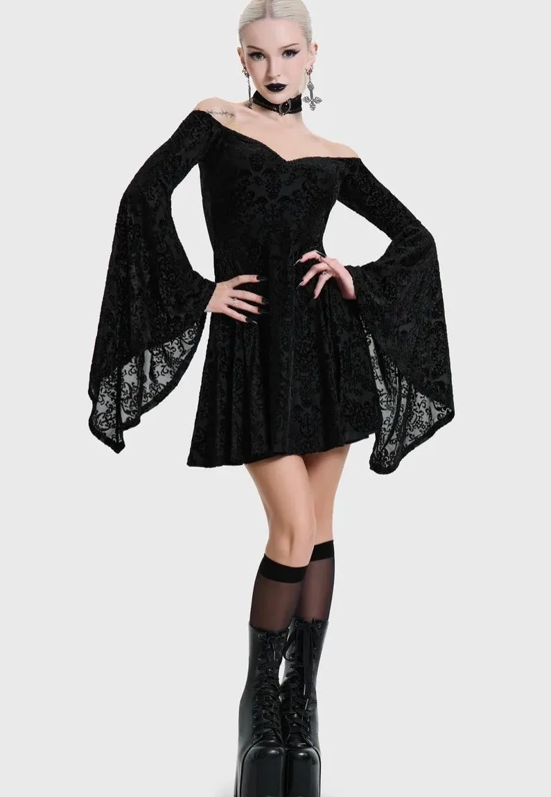 Impericon Daemon's Curse Mini Black Kleid Spitze